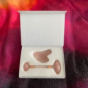 Rose Quartz Pink Jade Roller and Gua Sha